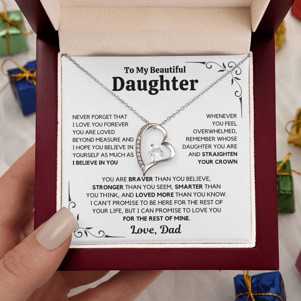 To My Daughter Necklace - Gift From Dad