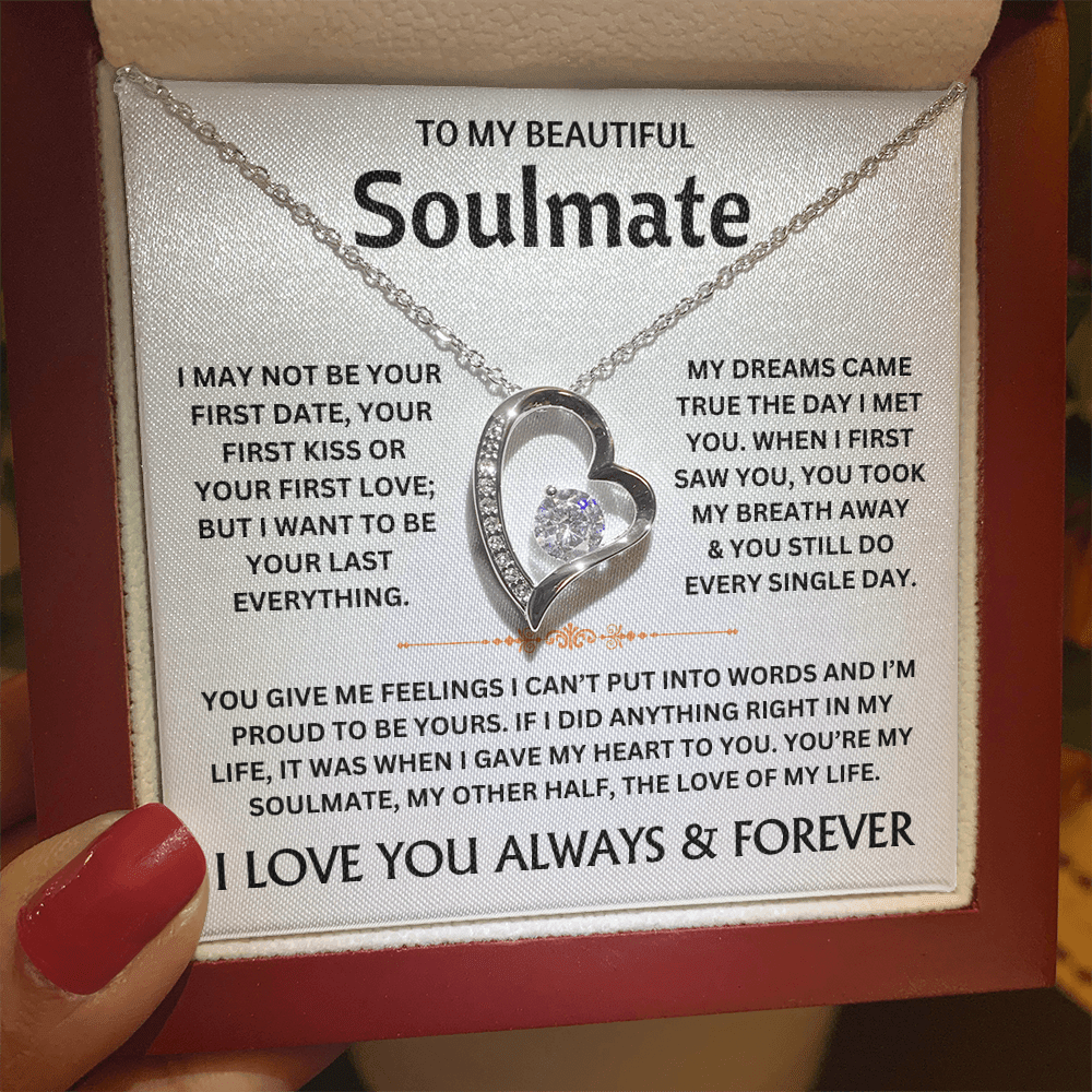 To My Beautiful Soulmate - Necklace Gift