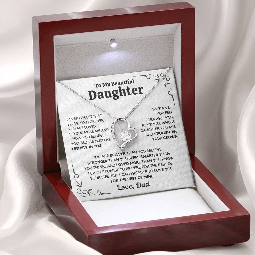 To My Daughter Necklace - Gift From Dad