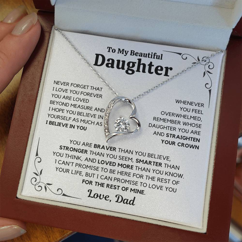 To My Daughter Necklace - Gift From Dad