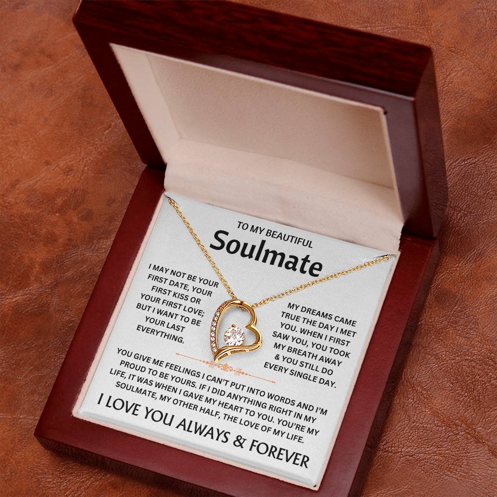 To My Beautiful Soulmate - Necklace Gift