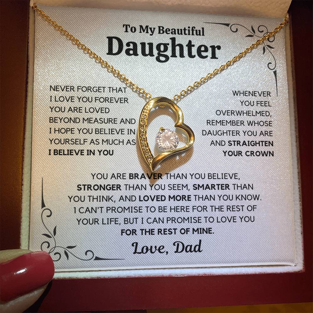 To My Daughter Necklace - Gift From Dad
