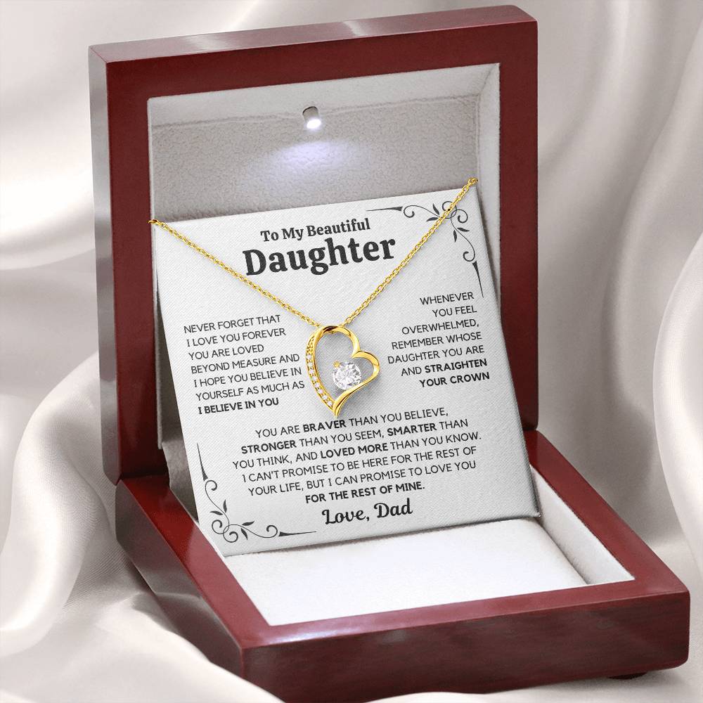 To My Daughter Necklace - Gift From Dad