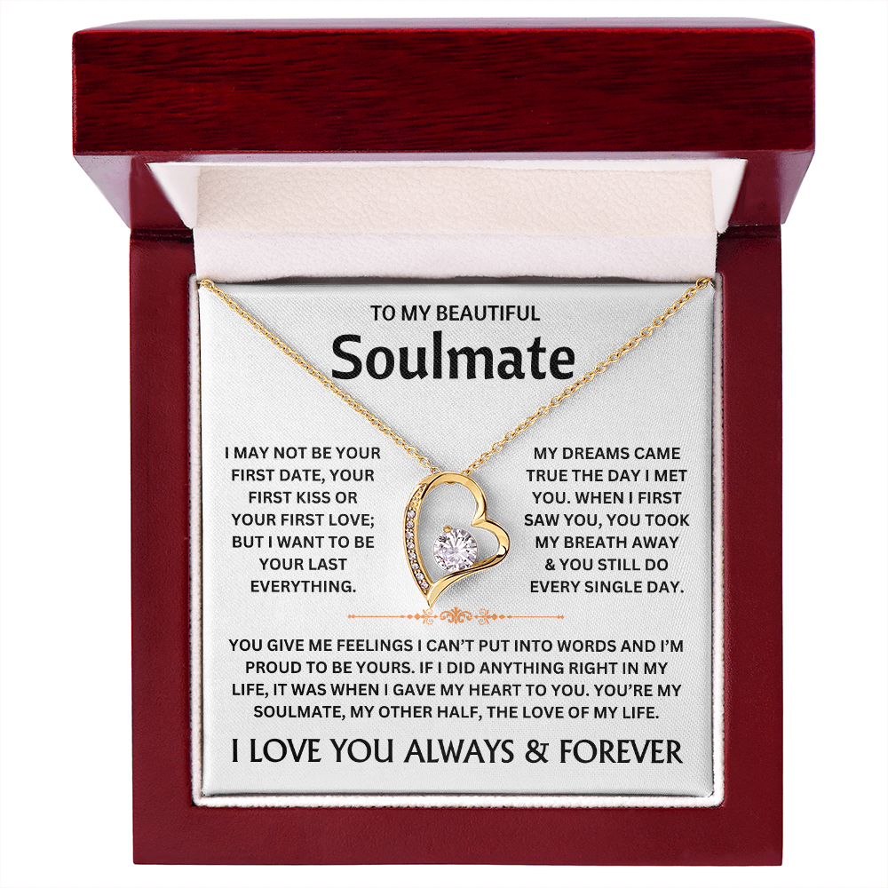 To My Beautiful Soulmate - Necklace Gift