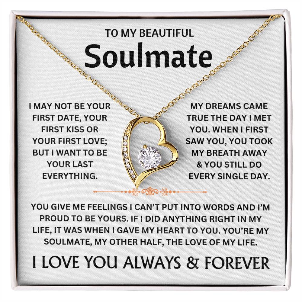 To My Beautiful Soulmate - Necklace Gift