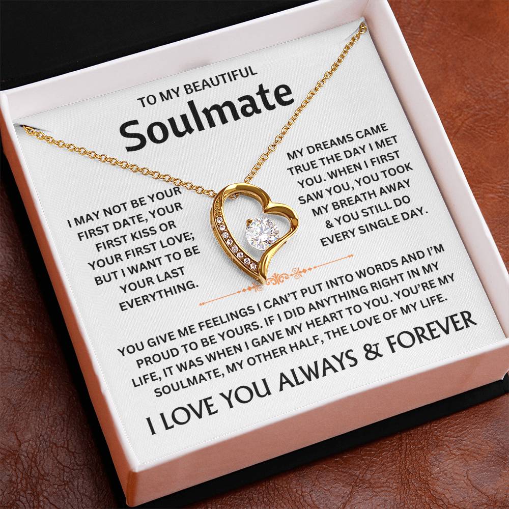 To My Beautiful Soulmate - Necklace Gift