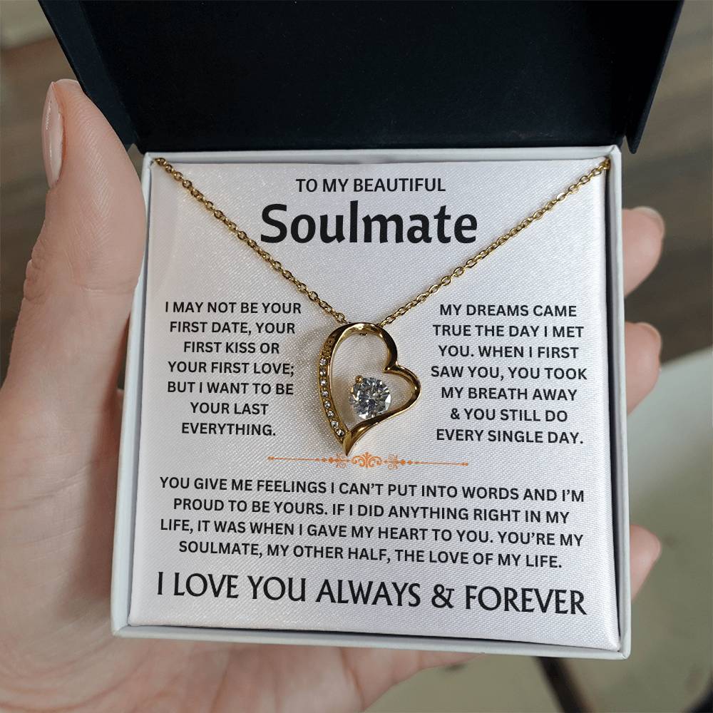 To My Beautiful Soulmate - Necklace Gift