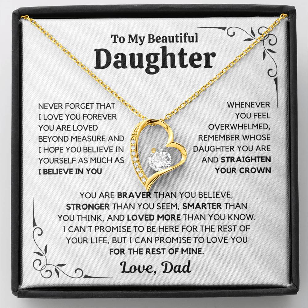 To My Daughter Necklace - Gift From Dad