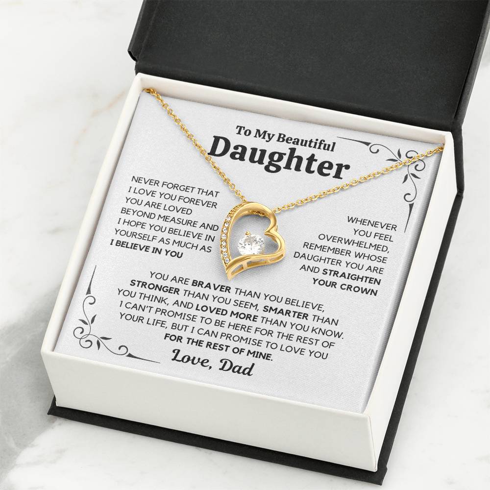 To My Daughter Necklace - Gift From Dad