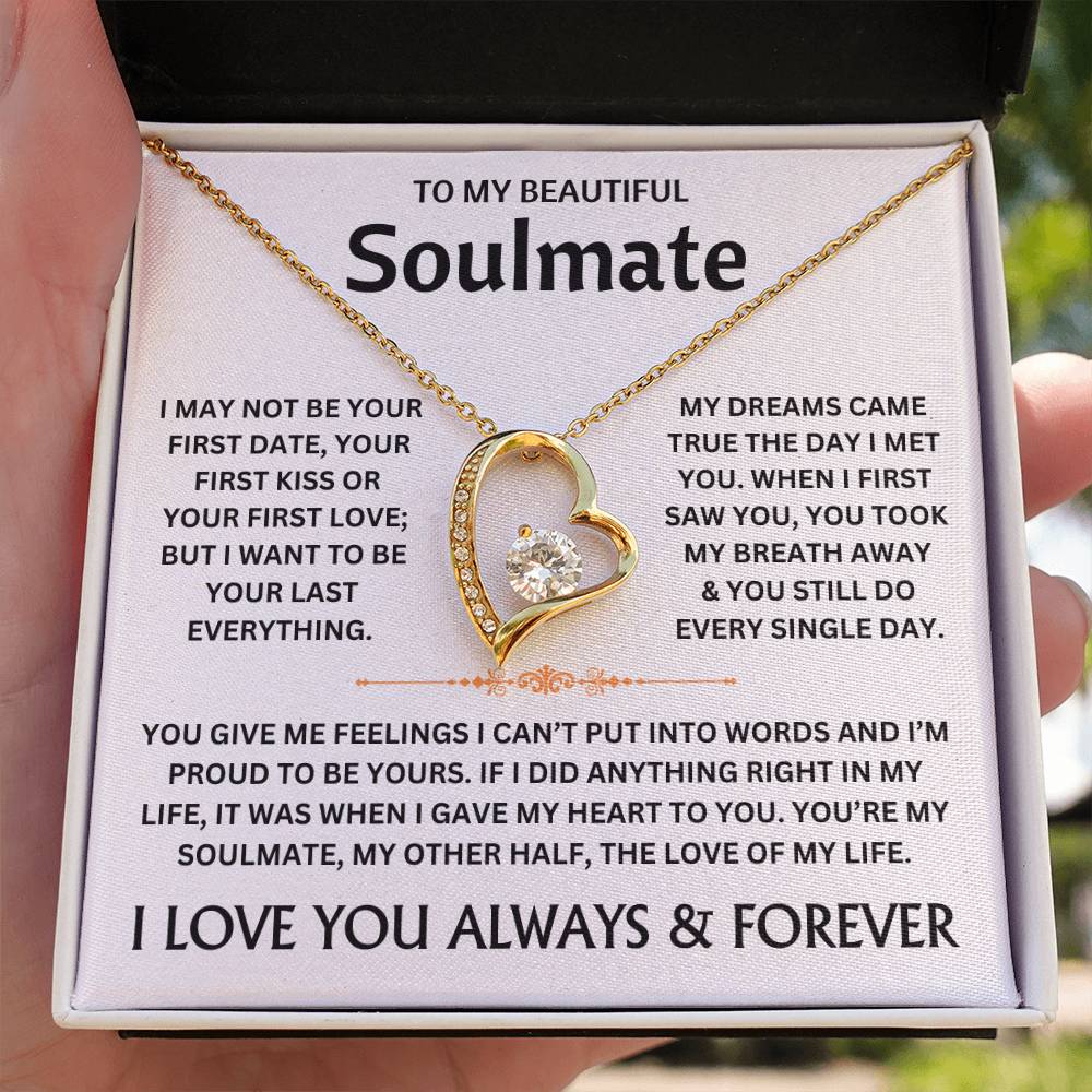 To My Beautiful Soulmate - Necklace Gift