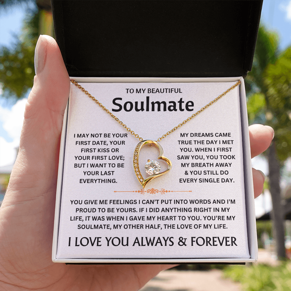 To My Beautiful Soulmate - Necklace Gift